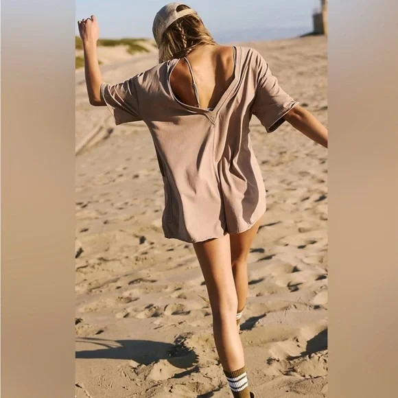 NWT Free People Hot Shot Tee Romper - Picture 4 of 15